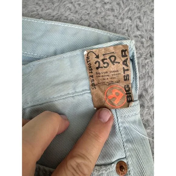 Big Star Womens Light Wash Denim Capri Jeans Size 25R 100% Cotton Made In USA NW - Picture 2 of 16